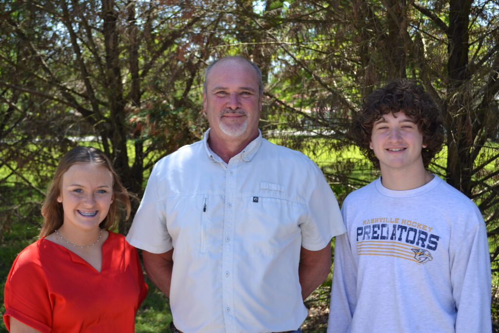 Pictured from left to right: MHS junior Kylie Eliott, Humphreys County District Manager Junior Breeden and MHS junior Jacob Young.